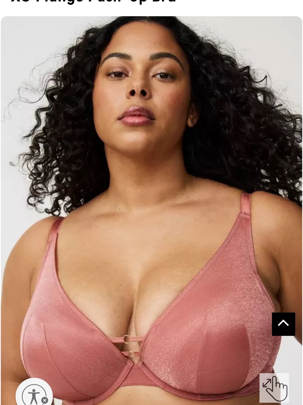 Torrid XO Plunge Push-Up Bra - Rose Pink